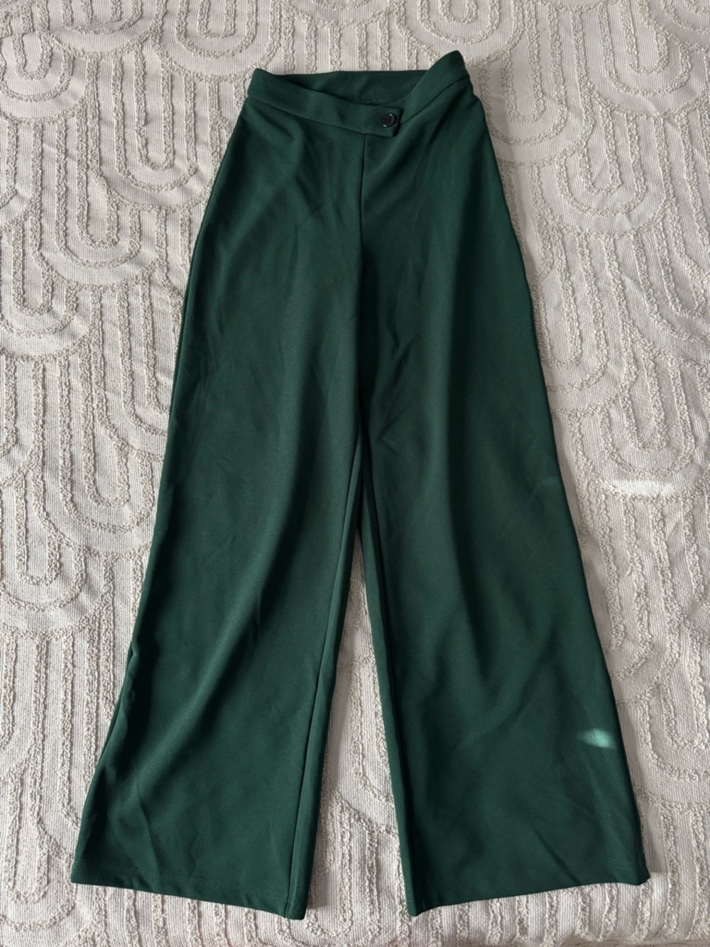 Wide Leg business Pants in Emerald Green